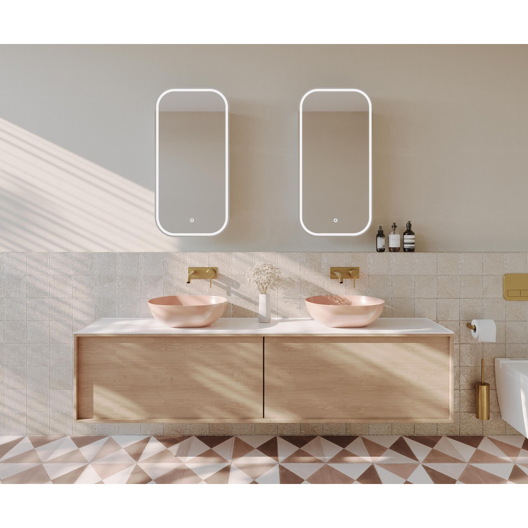 Remer Piazza Led Shaving Cabinet With With Cuban Bronze Frame