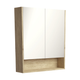 Fienza Universal Mirror Cabinet 750Mm With Display Shelf Scandi Oak Psc750Ss