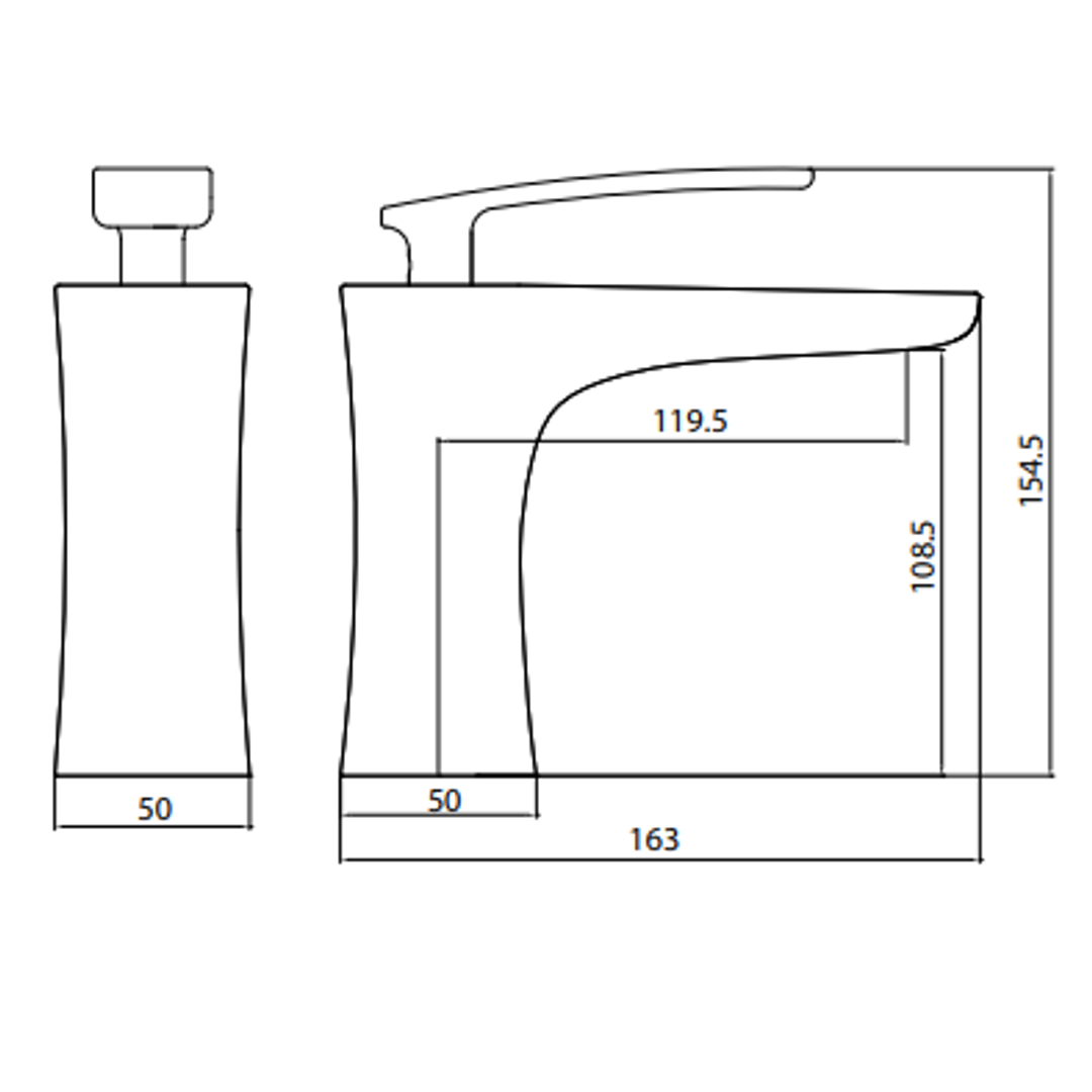 Paco Jaanson Perla Basin Mixer White/Chrome