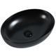 Zumi Pesini Basin 520X395X130Mm Matte Black With 40Mm Matte Black Pop Up Waste & Adaptor