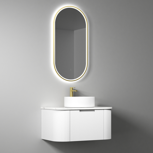 Aulic Petra Mark Ii Wall Hung 750 Cabinet With Cato Flat Stone Top