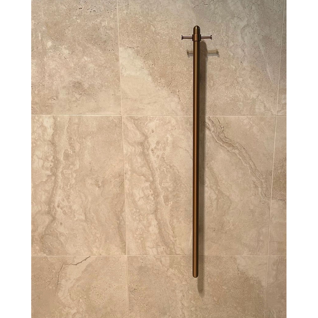 Meir Heated Vertical Towel Rail Lustre Bronze
