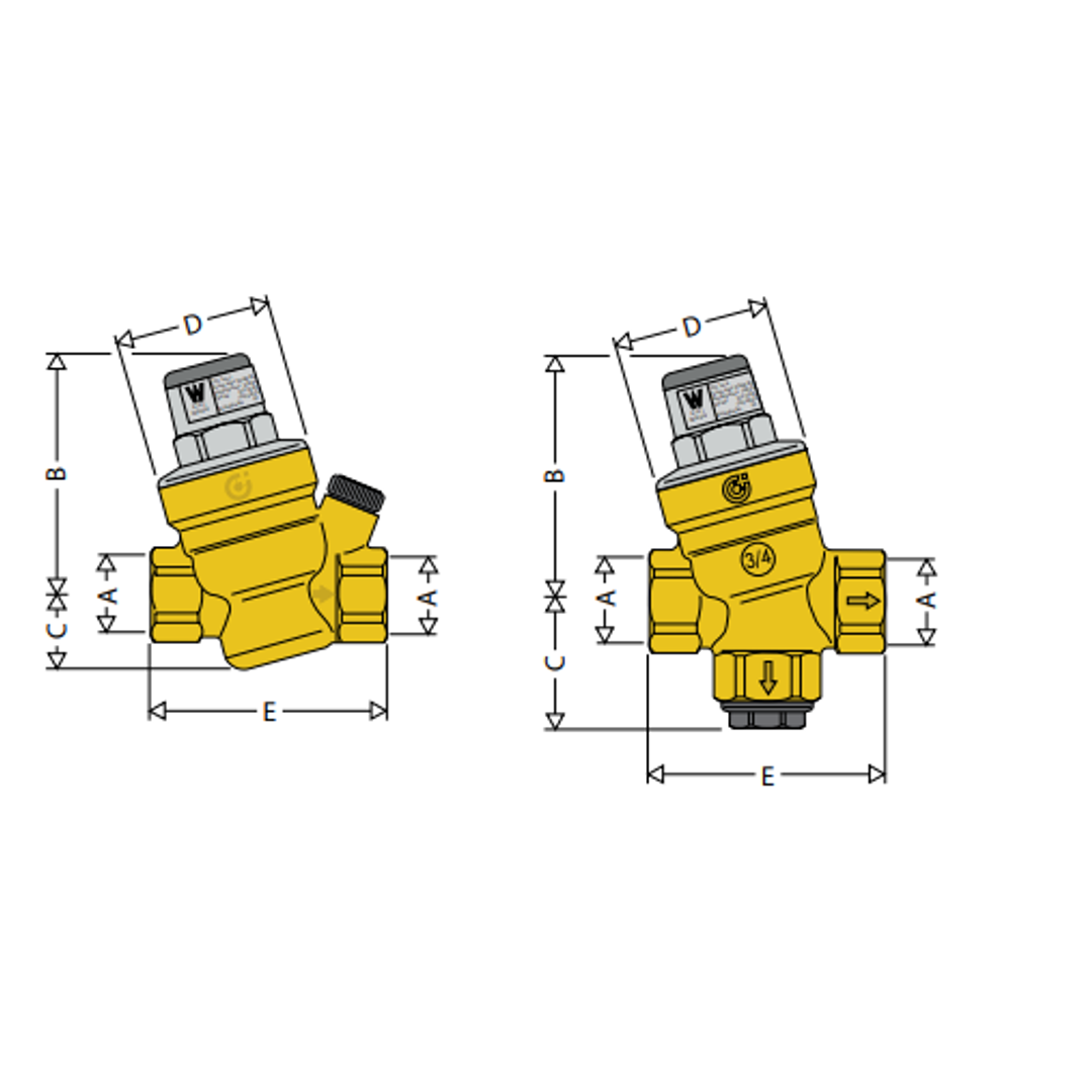 Pressure Reducing Valve 3-Way