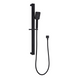 Bella Vista Shower Head On Rail Square Wide Black