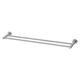 Phoenix Radii Stainless Steel Double Towel Rail Round Plate 800mm