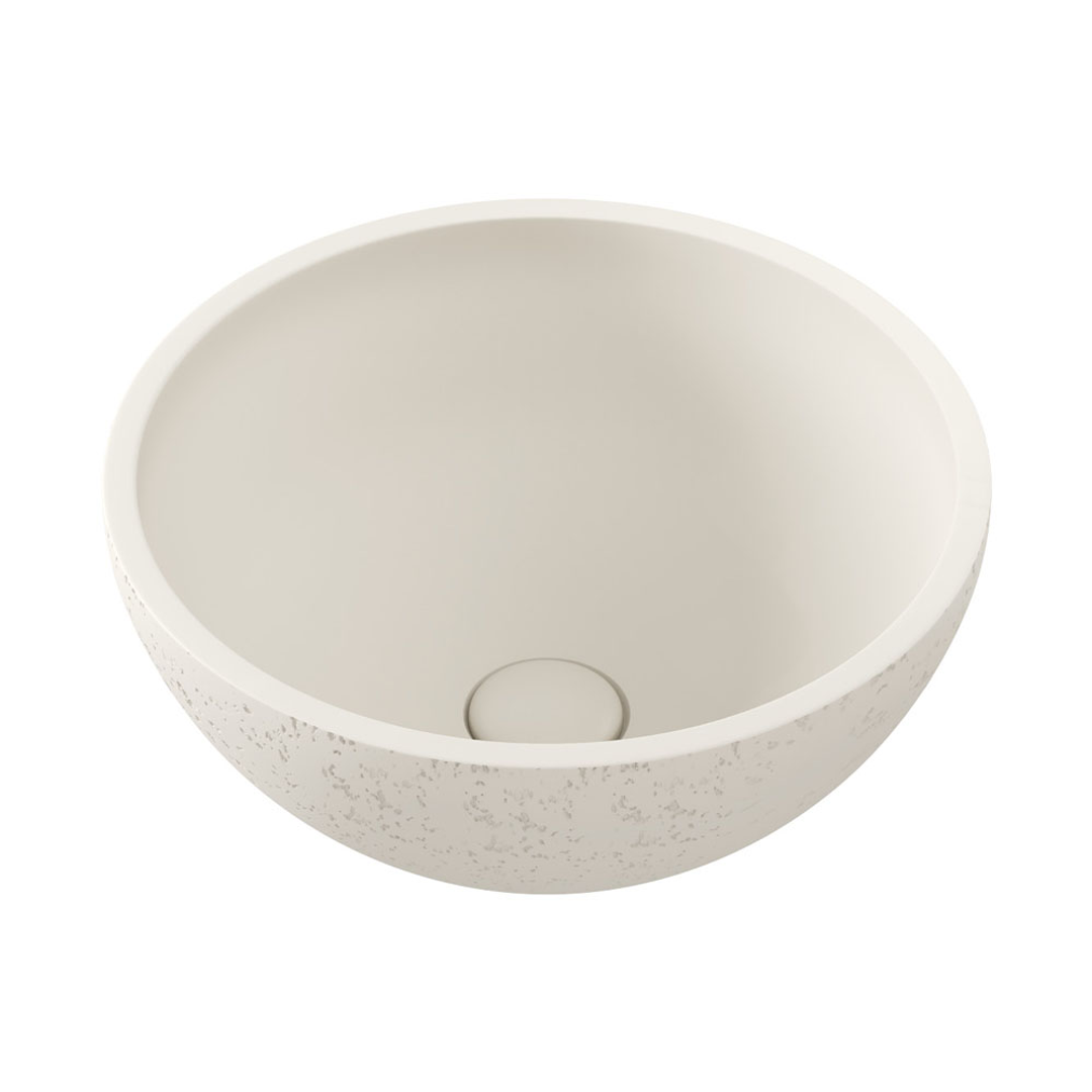 Fienza Alba Round Concrete Above Counter Basin, Warm White