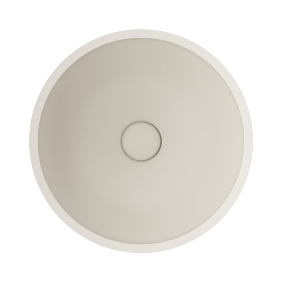 Fienza Alba Round Concrete Above Counter Basin, Warm White