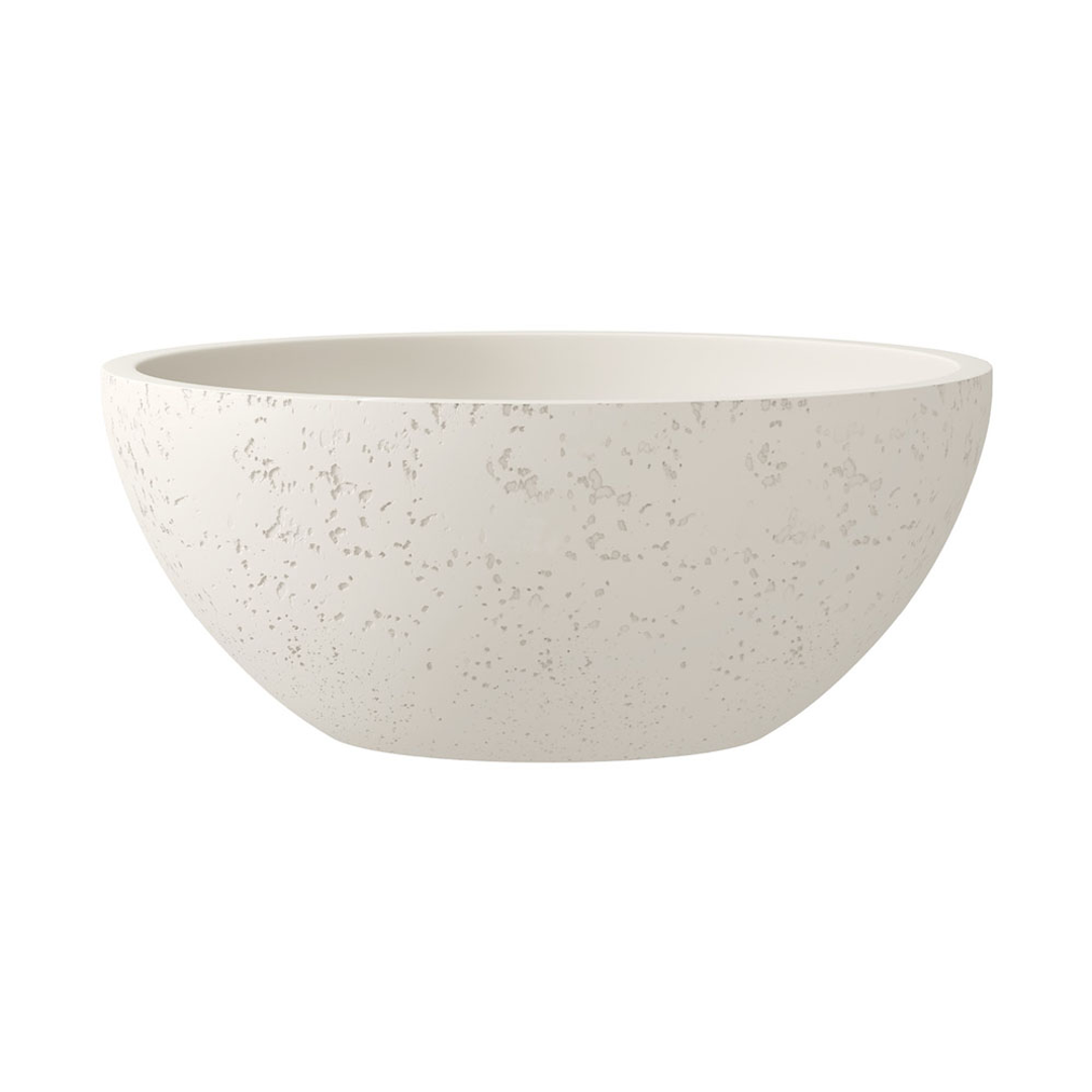 Fienza Alba Round Concrete Above Counter Basin, Warm White