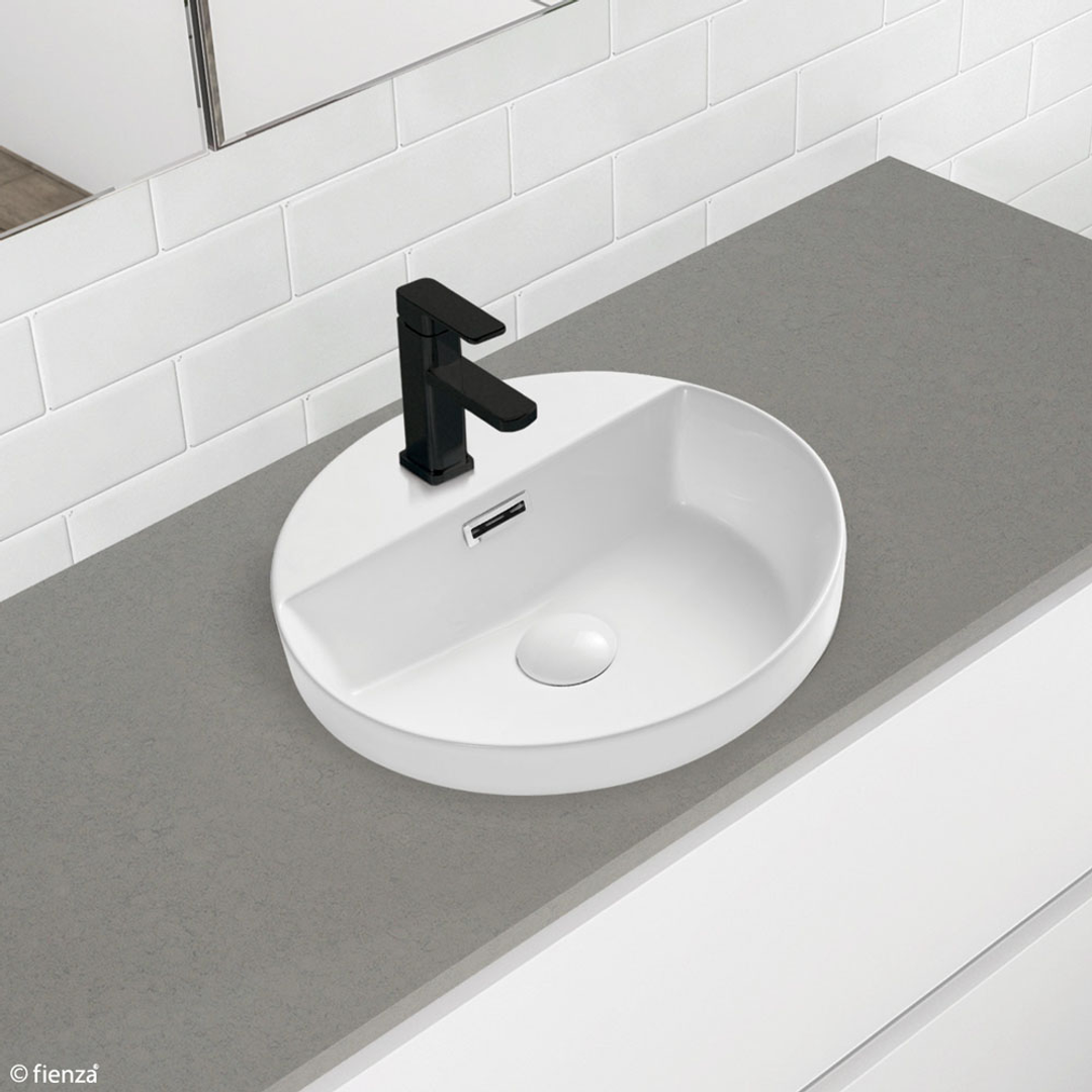 Fienza Reba Semi Inset Basin With 1 Tap Hole 390Mm