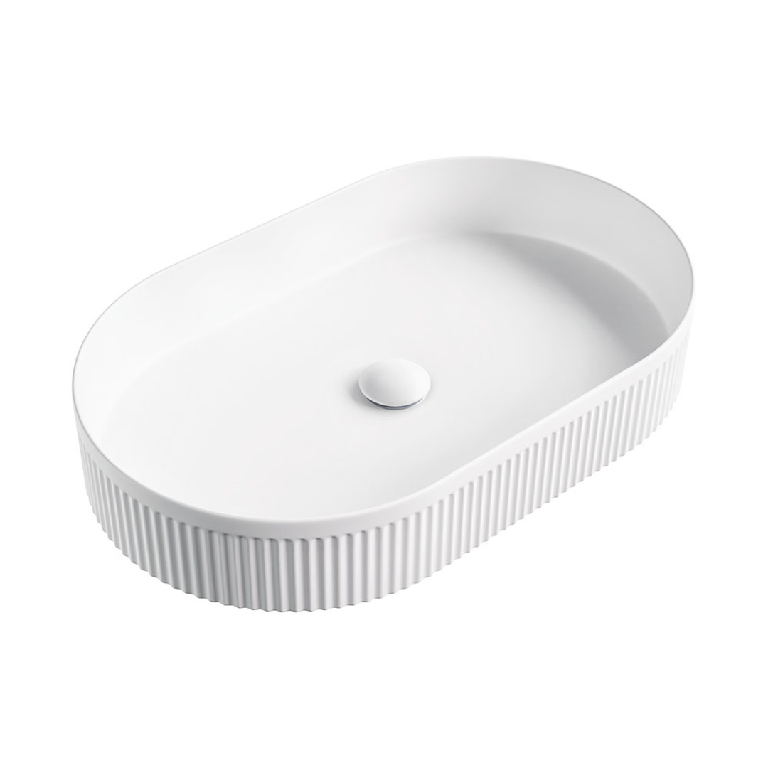 FIENZA ELEANOR OVAL ABOVE COUNTER BASIN MATTE WHITE