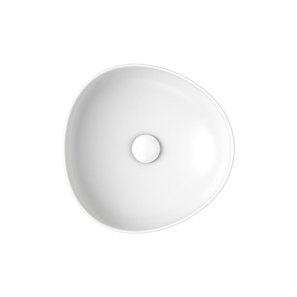 Fienza Pebble Small Above Counter Basin, Matte White