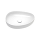 Fienza Pebble Medium Slim Edge Basin Matte White Ceramic 500Mm Above Counter