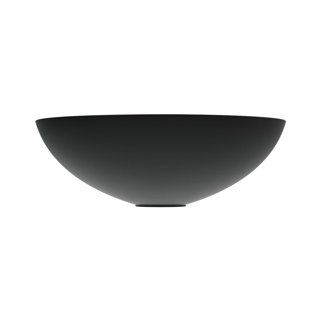 Fienza Aluca Slim Edge Basin 400mm Matte Black Ceramic Above Counter