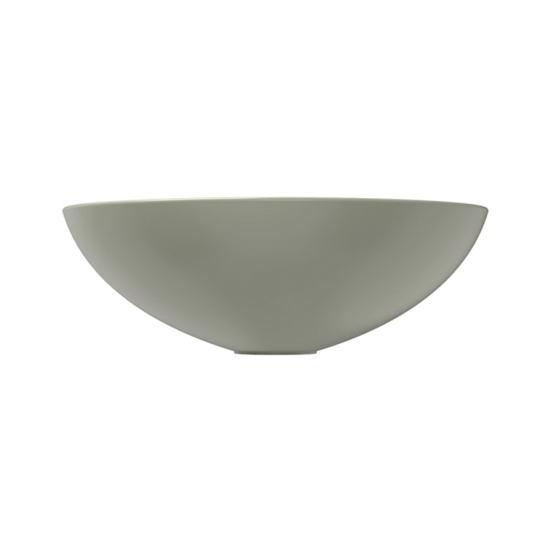 Fienza Aluca Slim Edge Basin 400mm Matte Olive Ceramic Above Counter