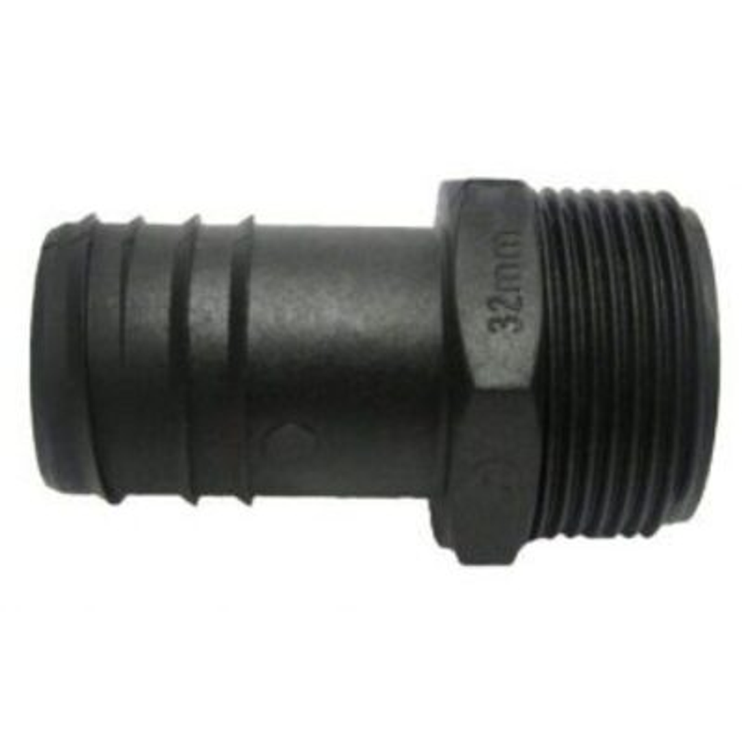Poly Male Barb Connector 25Mm Pol X 25Mm Mi Bsp