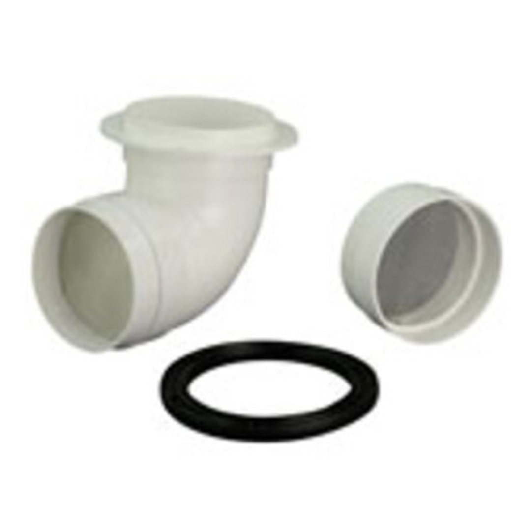 Rain Water 90 X 90Deg Bend Hi Level Tank Overlow Outlet Kit