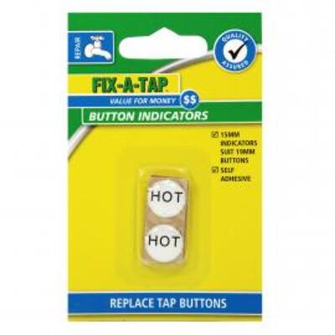 FIX-A-TAP Hot & Cold Self Adhesive Buttons 4 Pack (218162)