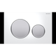 Geberit Sigma 20 Round D/F Button & Access Plate Gloss White & Matt White 115.882.11.1