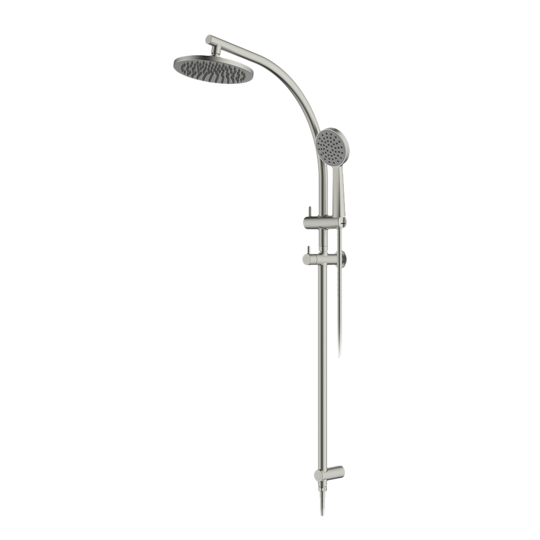 Abey Gareth Ashton Round Ensemble Overhead & Hand Shower Brushed Nickel