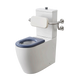 LINSOL Ridge Care Rimless Back To Wall Toilet Suite With Backrest Contrast Blue