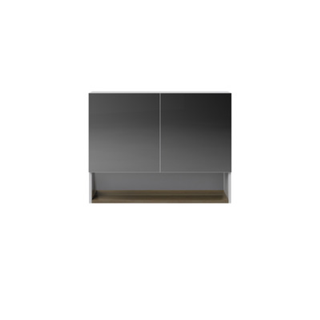 RIFCO REFLECT 900 SHAVE CABINET T2  TIMBER INTEGRATED SHELF