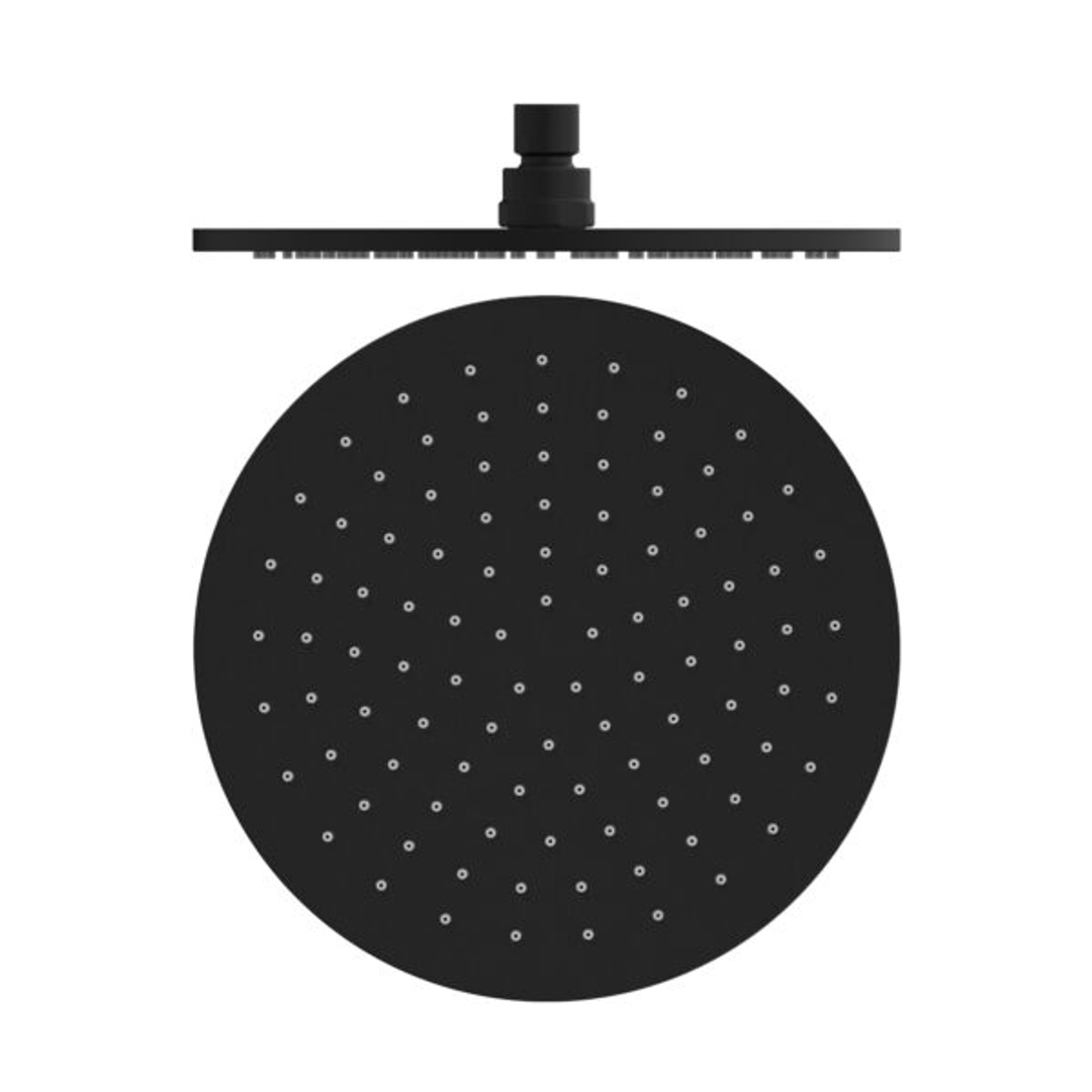 Nero 250mm Round Shower Head  Matt Black