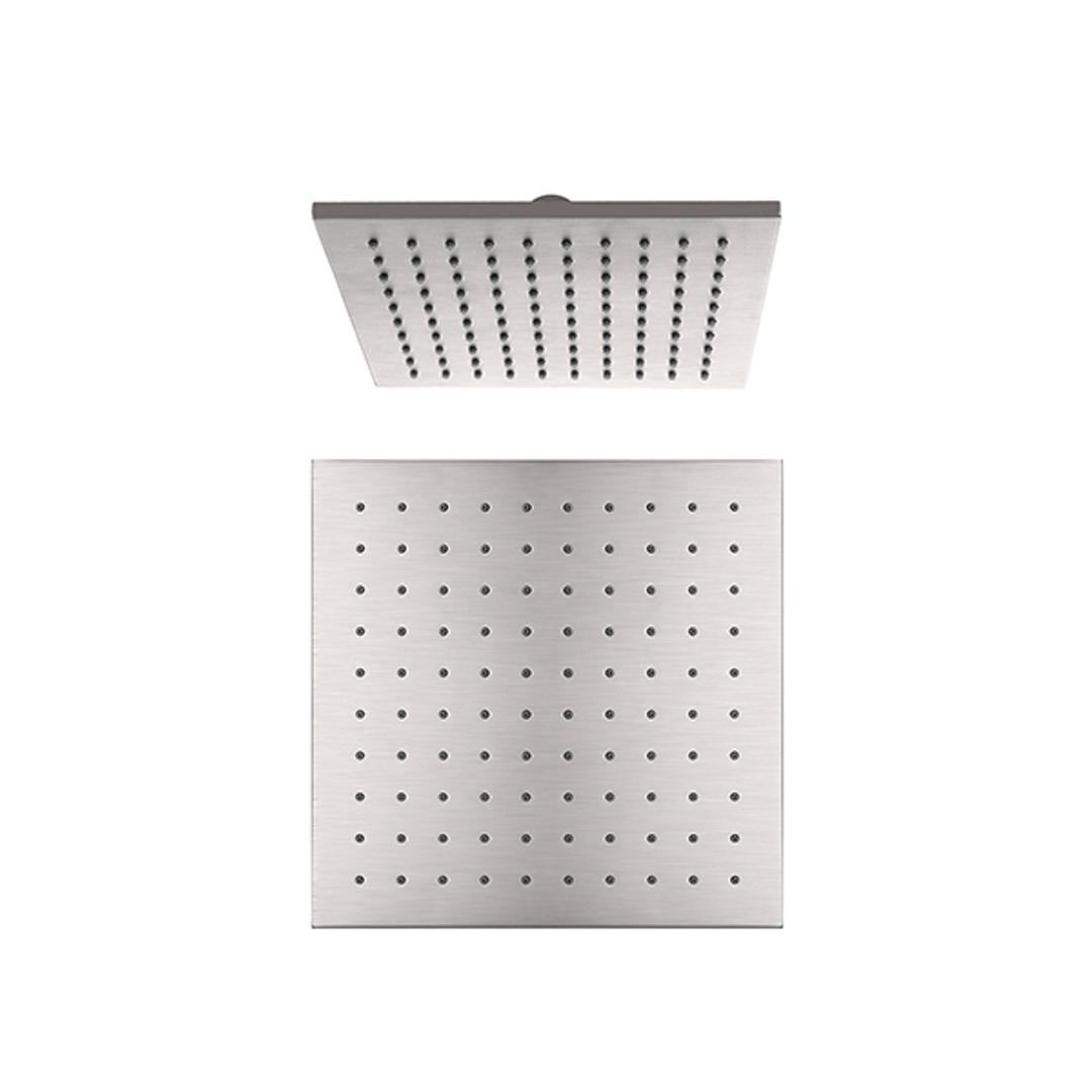 Nero 250mm Square Shower Head - Brushed Nickel