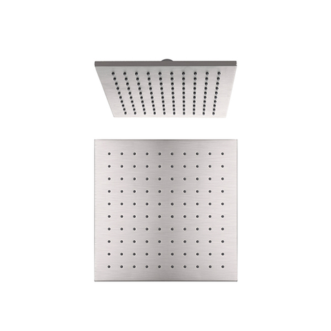 Nero 250mm Square Shower Head - Brushed Nickel