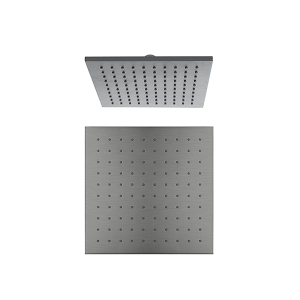 Nero 250Mm Square Shower Head Gun Metal Gey