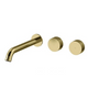 Streamline Vierra Wall Basin Set 220Mm Left Spout Brushed Brass