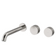 Streamline Vierra Wall Basin Set 220Mm Left Spout Brushed Nickel