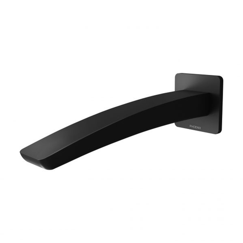 Phoenix Rush Wall Basin Outlet 180mm Matte Black Ru774 Mb