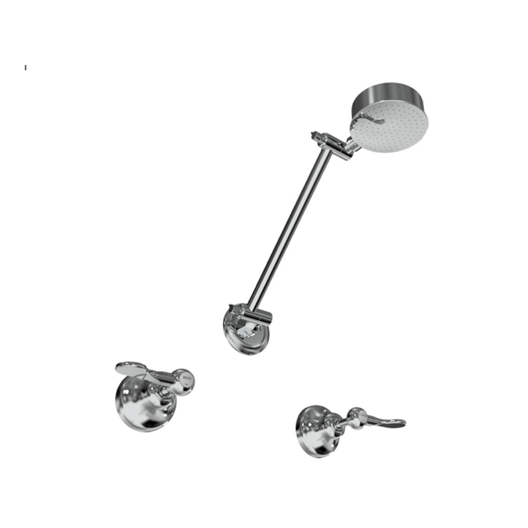 Ram Merino Flared Lever 1/4 Turn Cd Shower Set Chrome