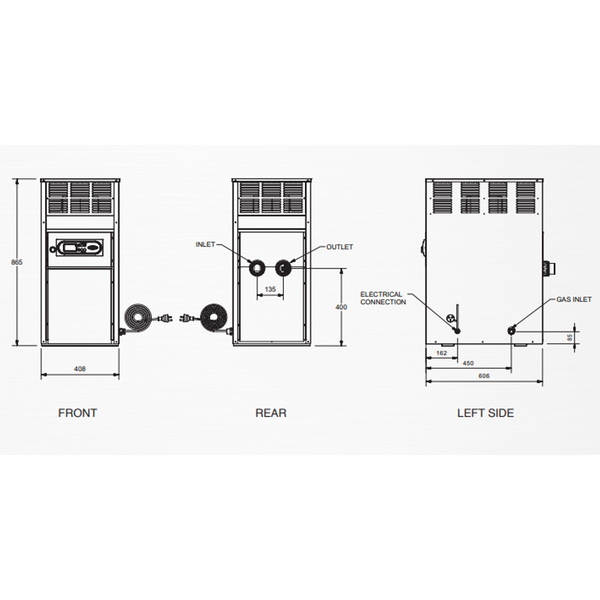 Raypak Spartan Residential Spa Heater 131 Natural Gas