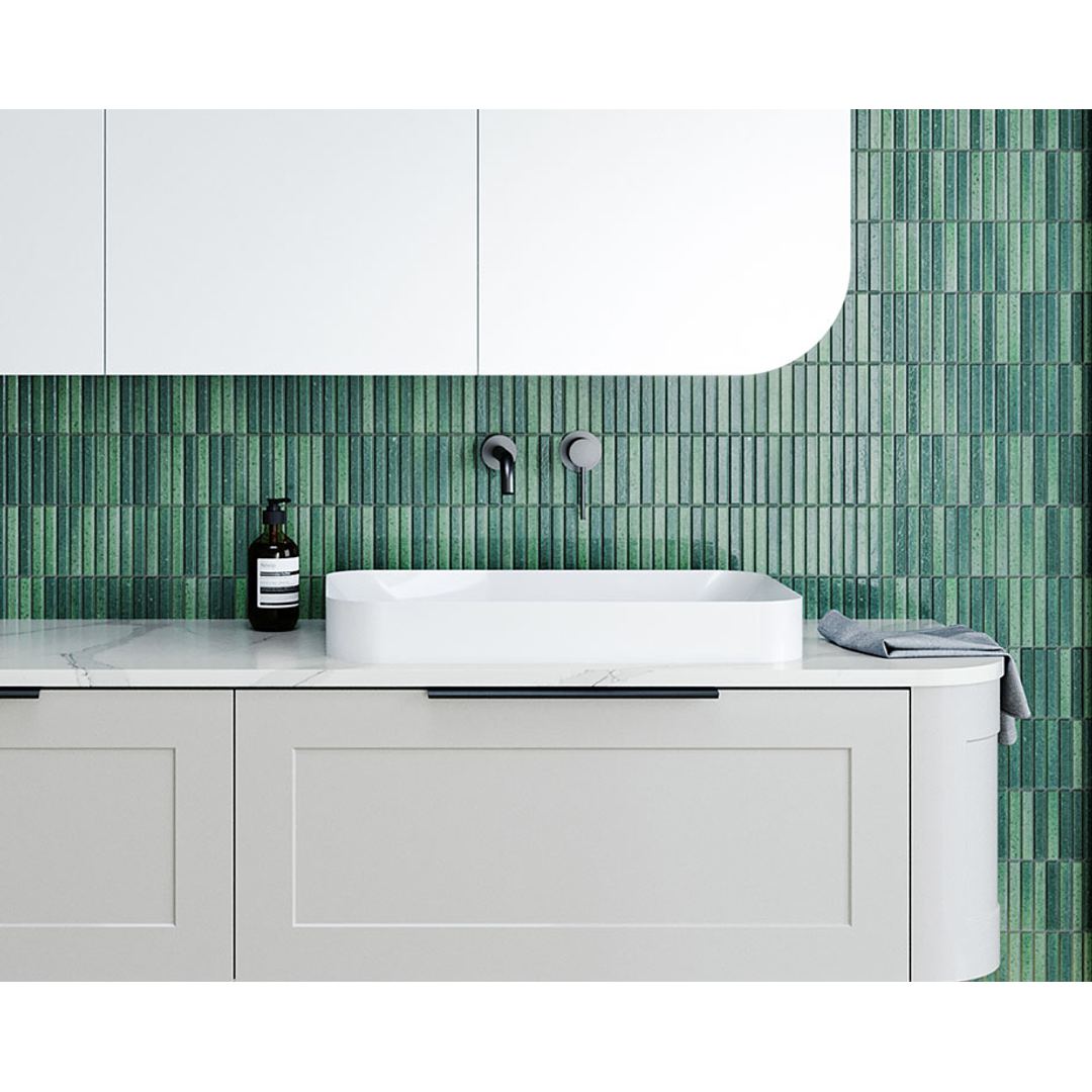 Timberline Rome Ceramic Semi Inset Basin Gloss White