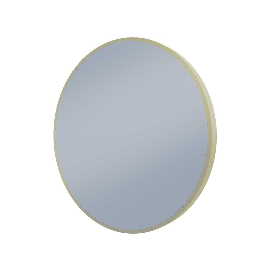Remer S-Series 600 Round Backlit Led Mirror Baltic Brass Frame