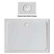 OCEANO SMC LOUVE BASE 900 X 900 REAR OUTLET CHROME DOME WASTE