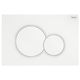 Fienza Sigma Matte White Round Button Flush Plate Suits Geberit Sigma Cistern