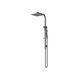 Bella Vista Dual Shower Rail Square Black