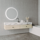 Remer S-Series 800 Round Backlit Led Mirror Demister Milano White Frame