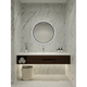 Remer S-Series 800 Round Backlit Led Mirror Demister Manhattan Black Frame