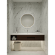 Remer S-Series 800 Round Backlit Led Mirror Baltic Brass Frame