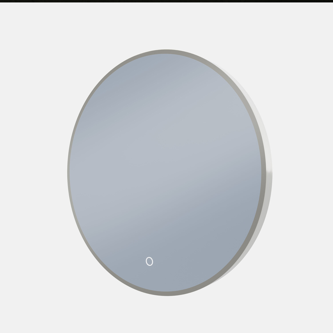 Remer S-Series 800 Round Backlit Led Mirror Brits Nickel Frame