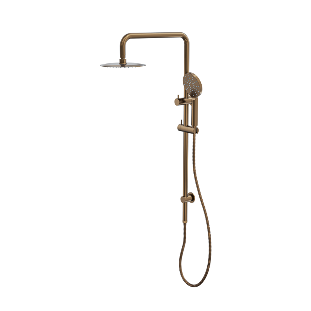 Linsol Sofia Shower Combo With Multifunction Handpiece & 200Mm Round Head Aged Bronze