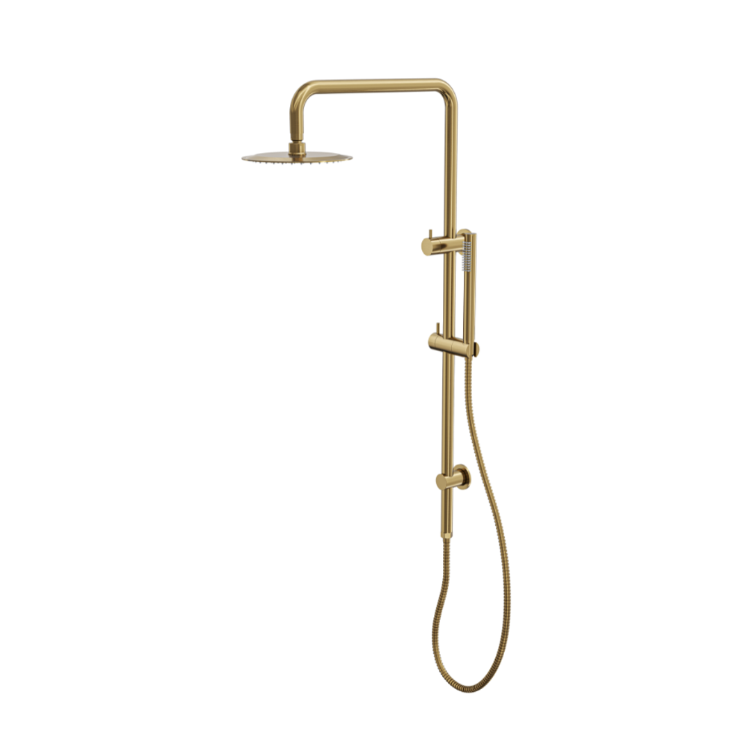 Linsol Sofia Shower Combo With Slim Handpiece And 200Mm Round Head Brushed Brass