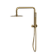 LINSOL Sofia Short Shower Combo With Slim Handpiece And 200Mm Round Head Brushed Brass