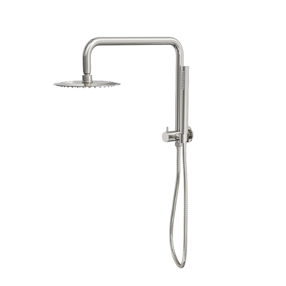 Linsol Sofia Short Shower Combo With Slim Handpiece And 200Mm Round Head Brushed Nickel