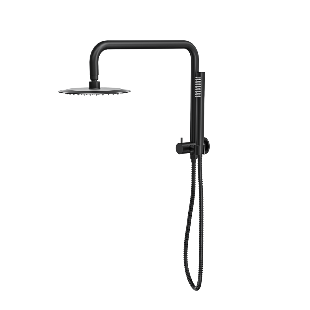 Linsol Sofia Short Shower Combo With Slim Handpiece And 200Mm Round Head Matte Black