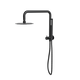 LINSOL Sofia Short Shower Combo With Slim Handpiece And 200Mm Round Head Matte Black