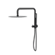 LINSOL Sofia Short Shower Combo With Slim Handpiece And 300Mm Round Head Matte Black